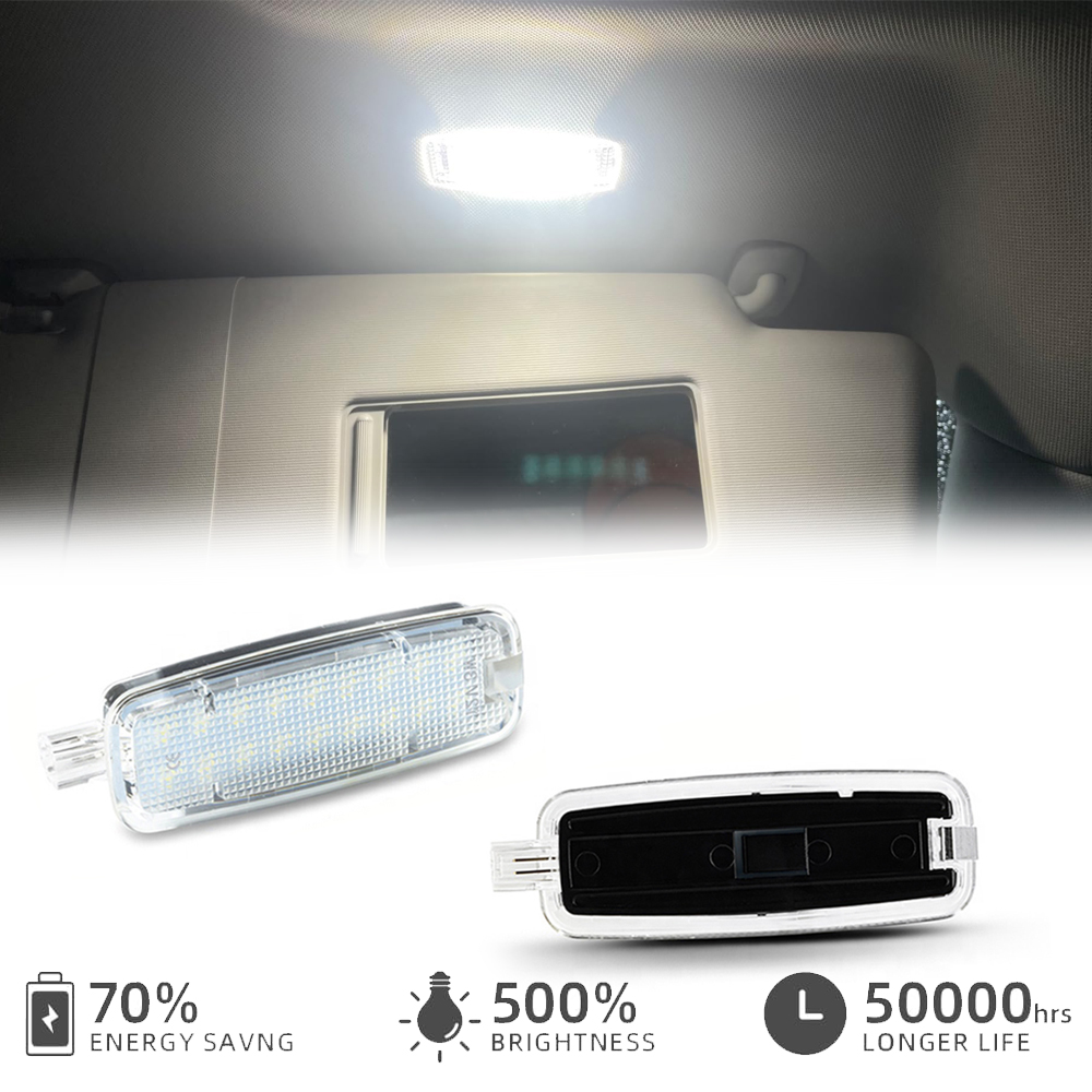 Car Accessories For Inside - 2Pcs LED Interior Sun Visor Vanity