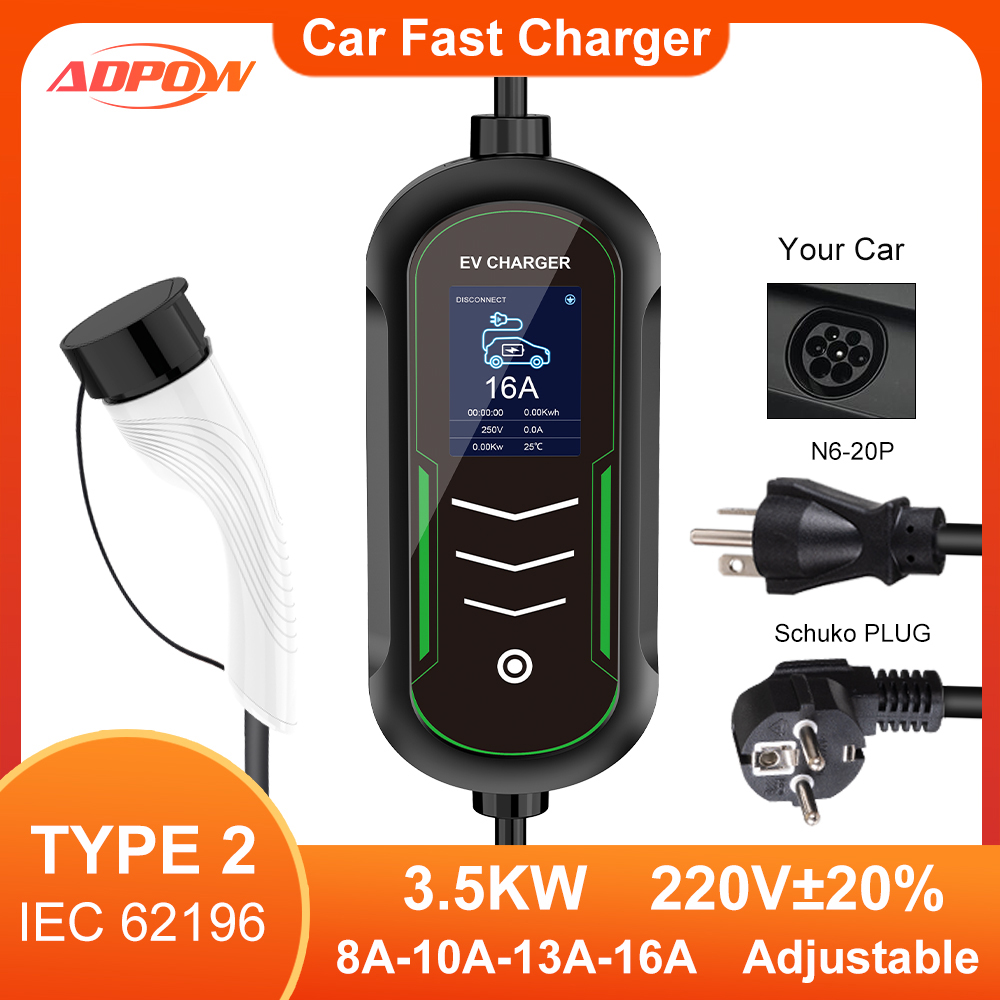 Car Accessories Uk - ADPOWEV 16A EV Chargers Type2 IEC