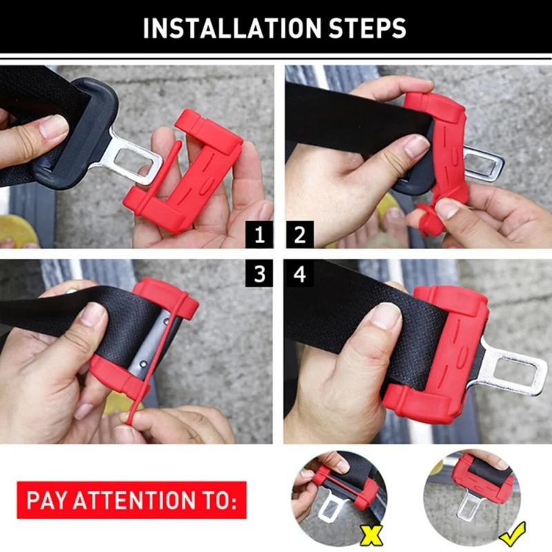 2pcs Car Seat Belt Clip Silico - огляд і ціна Car Accessories For Inside