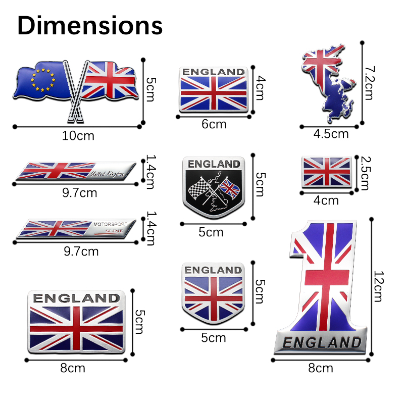 3D Aluminum ENGLAND United Kin - огляд і ціна Car Accessories Uk