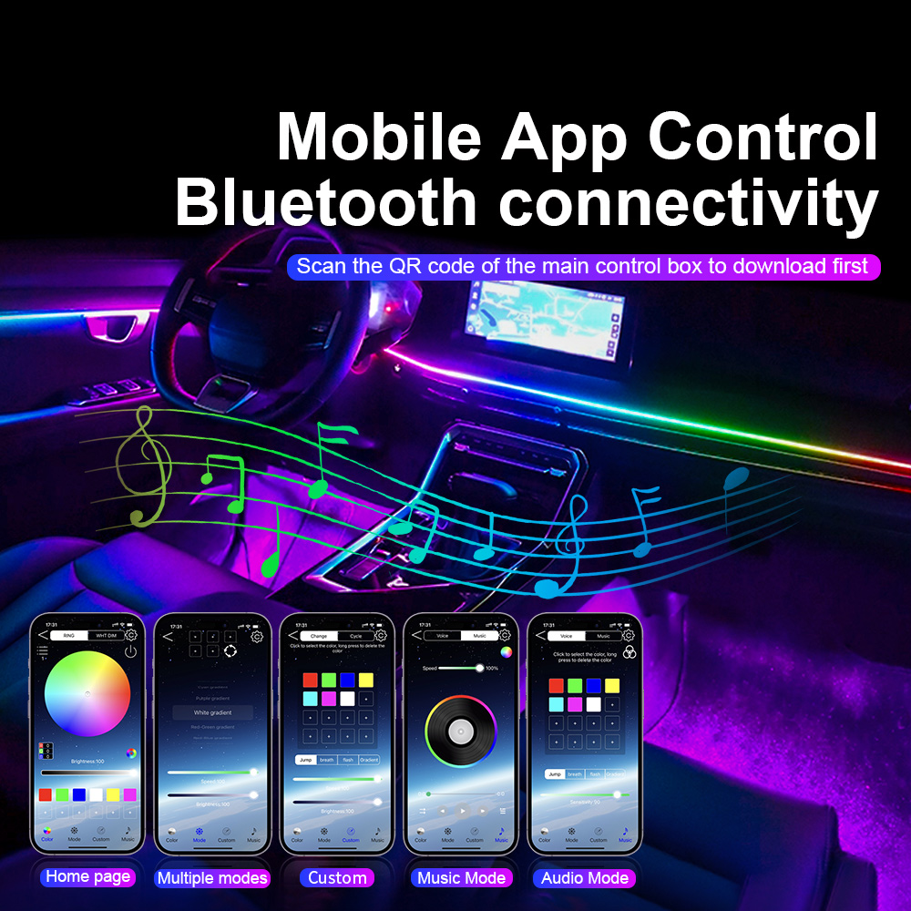 Universal Led Car Ambient Ligh - огляд і ціна Car Accessories For Inside